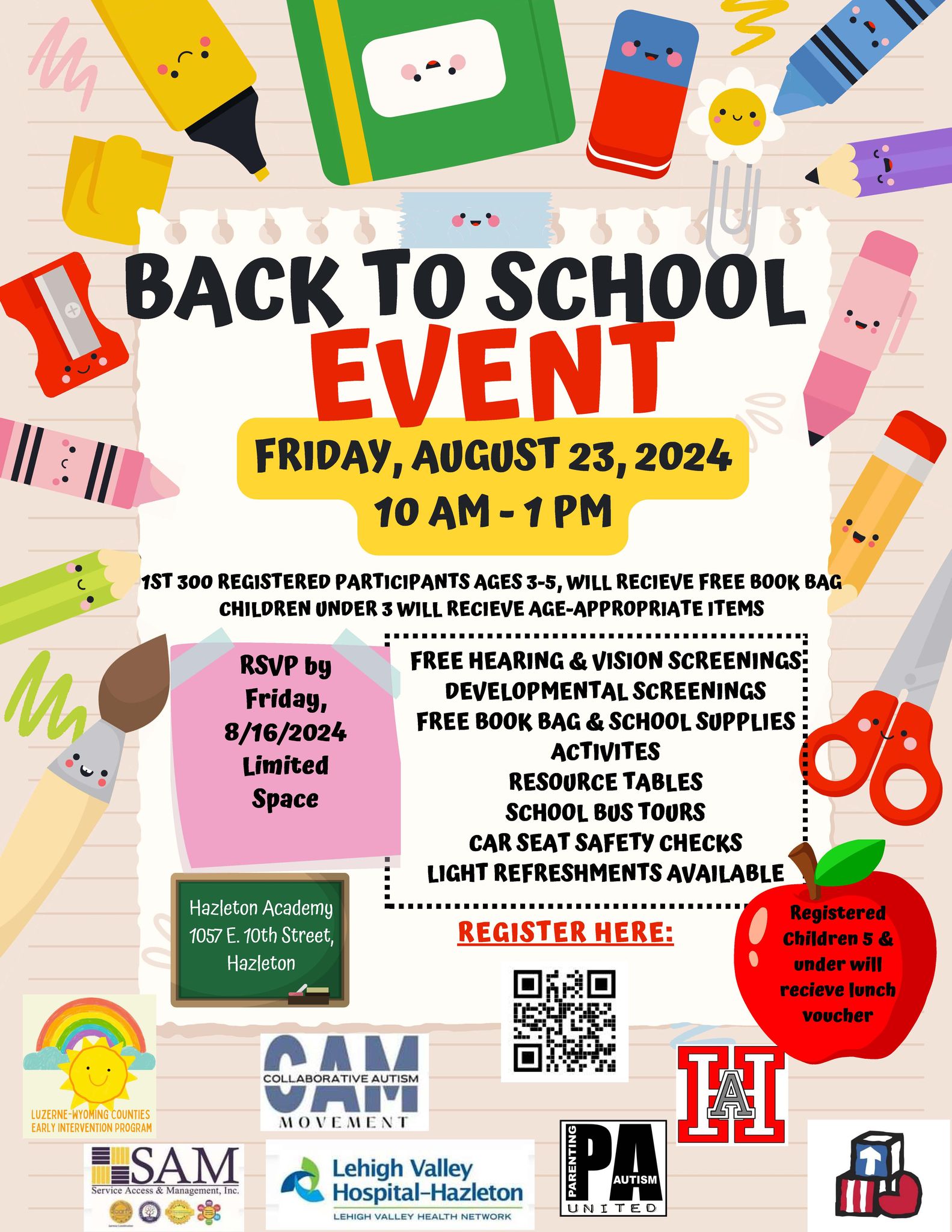 Hazleton Academy Hosts Back to School Event on August 23, 2024